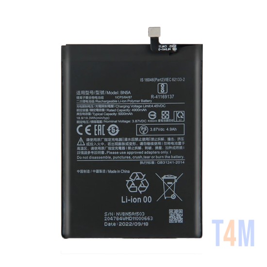 Bateria Xiaomi Redmi 10/Poco M3 Pro 5G BN5A 5000mAh